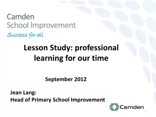 Lesson Study: professional learning for our time