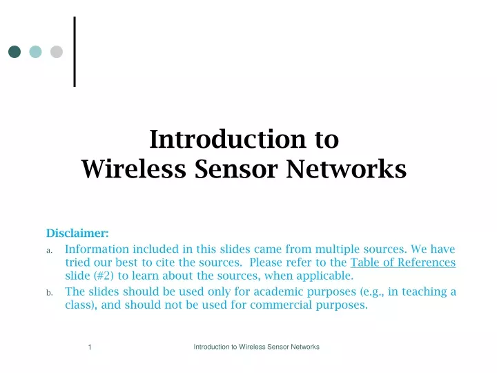 introduction to wireless sensor networks