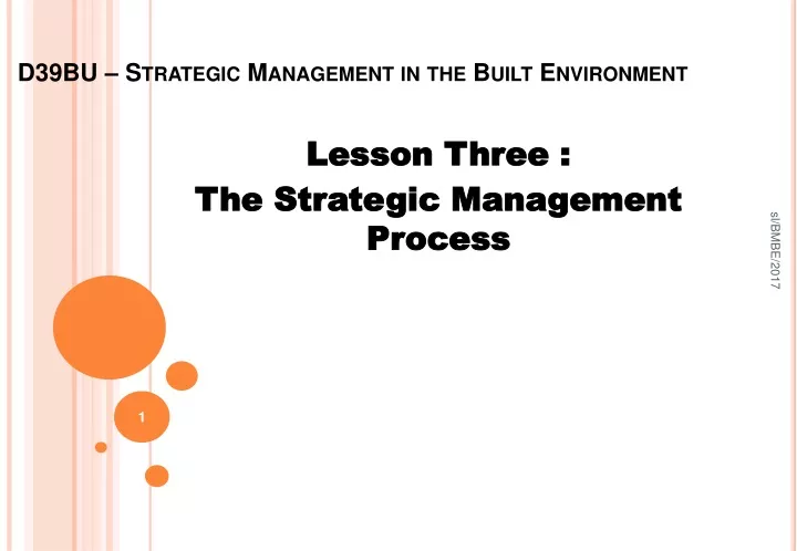d39bu strategic management in the built environment