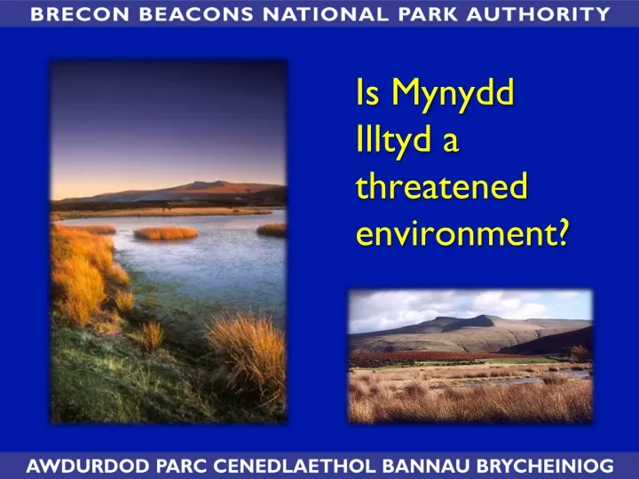 is mynydd illtyd a threatened environment