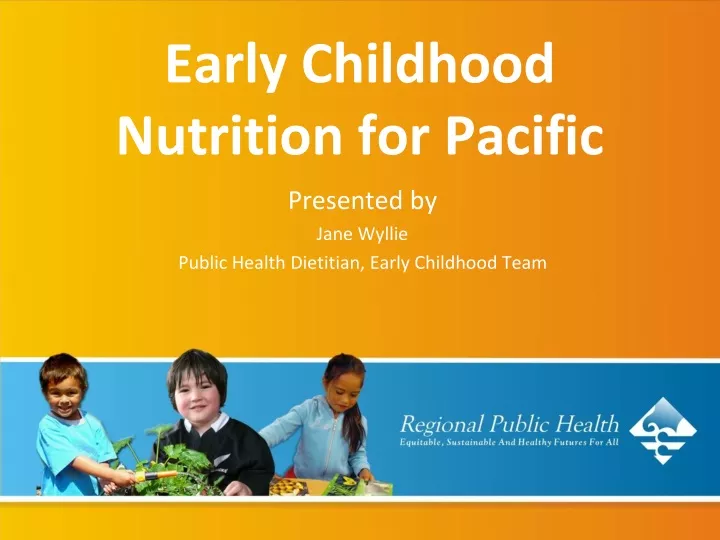 early childhood nutrition for pacific