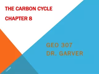 The Carbon Cycle Chapter 8