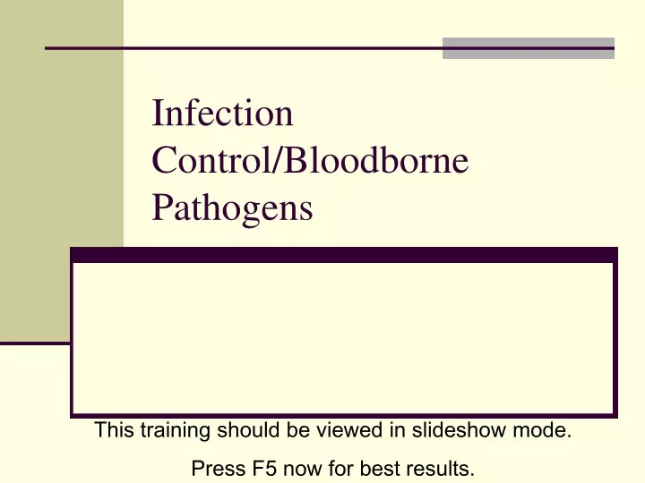 infection control bloodborne pathogens
