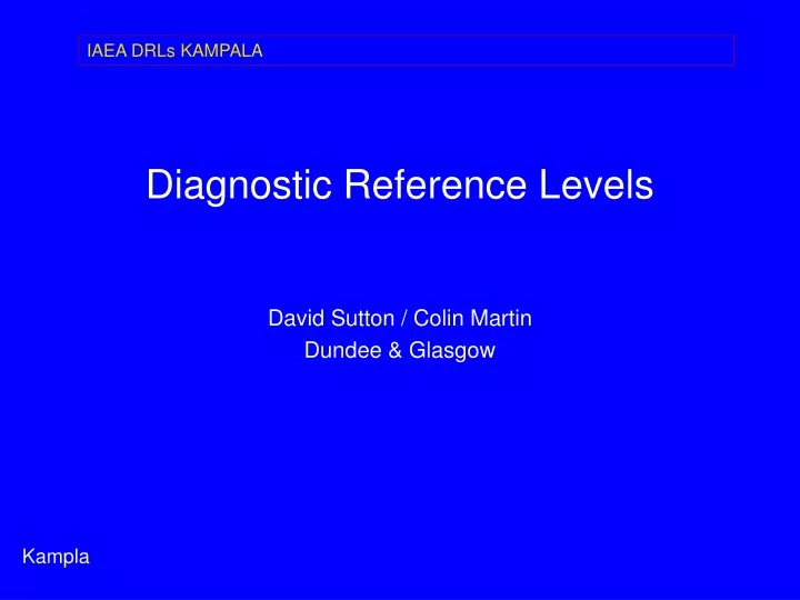 diagnostic reference levels
