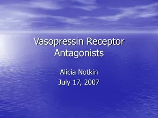 Vasopressin Receptor Antagonists