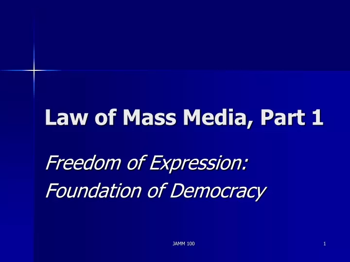 law of mass media part 1