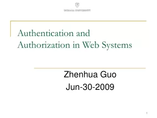 Authentication and Authorization in Web Systems