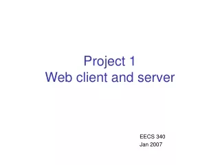 Project 1 Web client and server