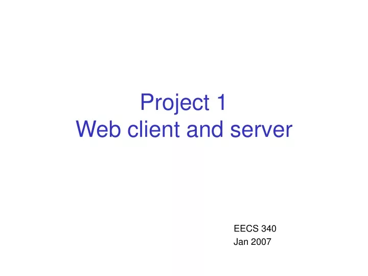 project 1 web client and server