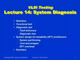 VLSI Testing Lecture 14: System Diagnosis