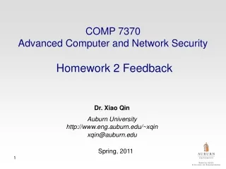 COMP 7370  Advanced Computer and Network Security Homework 2 Feedback