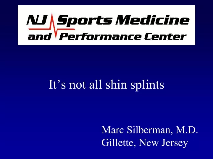 it s not all shin splints