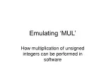 Emulating Multiplication of Unsigned Integers in Software - slide 1
