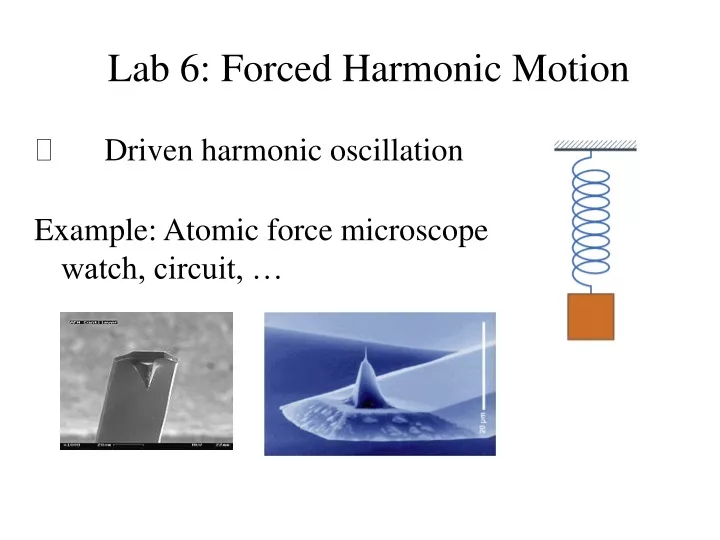lab 6 forced harmonic motion