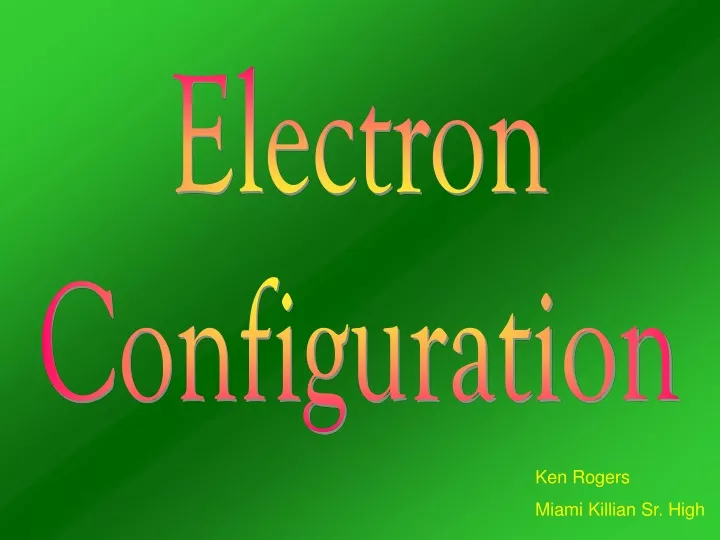 electron configuration