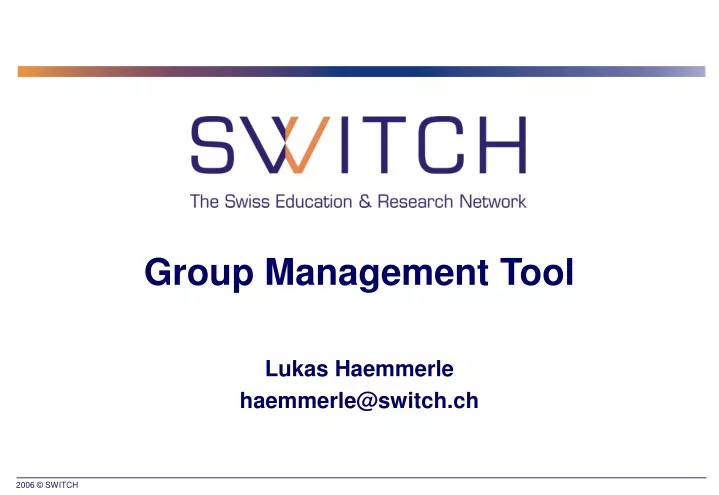 group management tool
