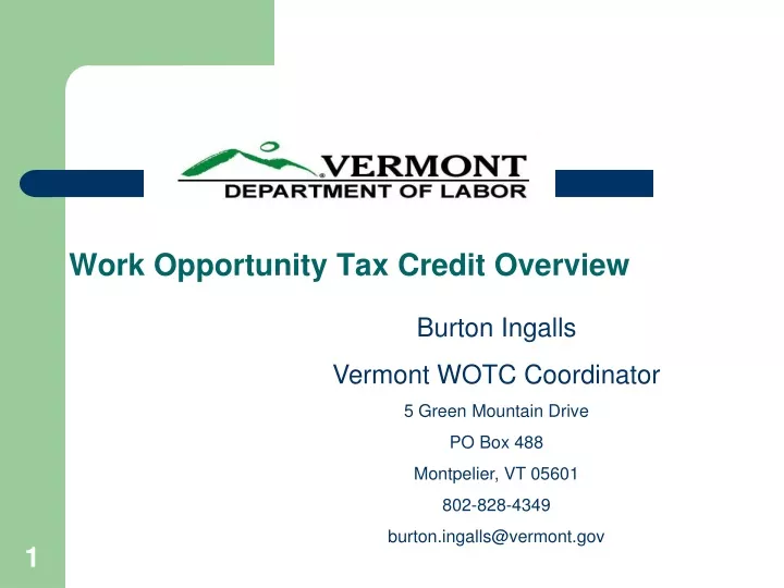 work opportunity tax credit overview