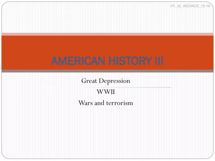 american history iii