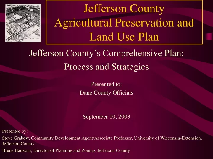 jefferson county agricultural preservation and land use plan