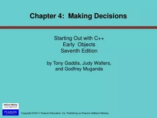Chapter 4:  Making Decisions
