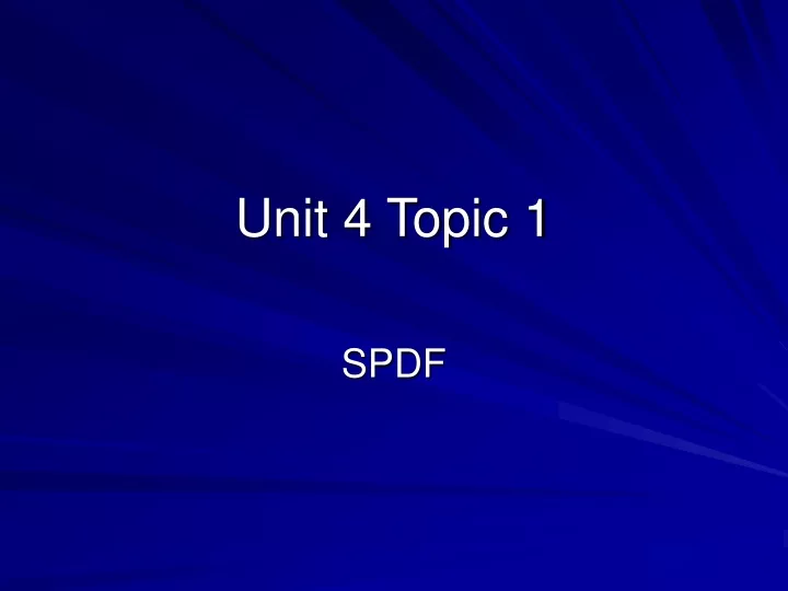 unit 4 topic 1