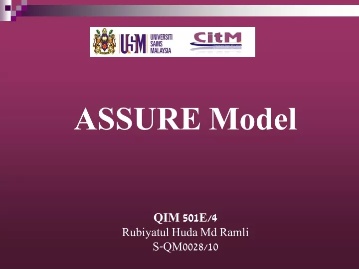 assure model qim 501e 4 rubiyatul huda md ramli