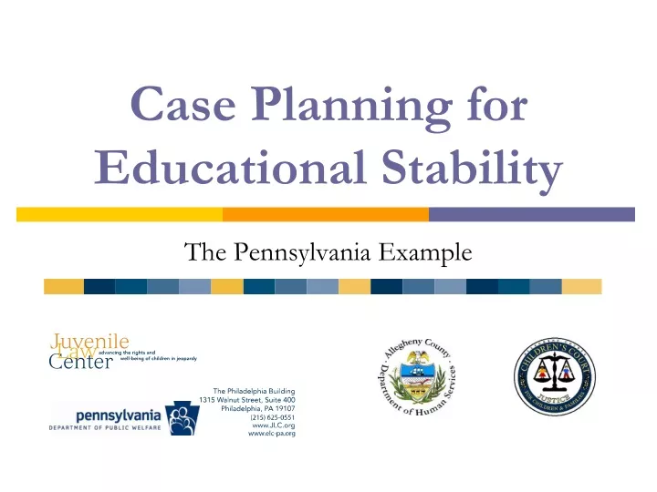 case planning for educational stability