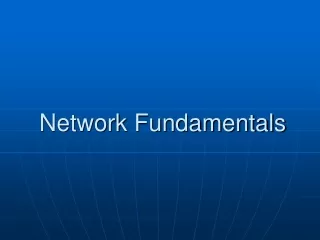 Network Fundamentals