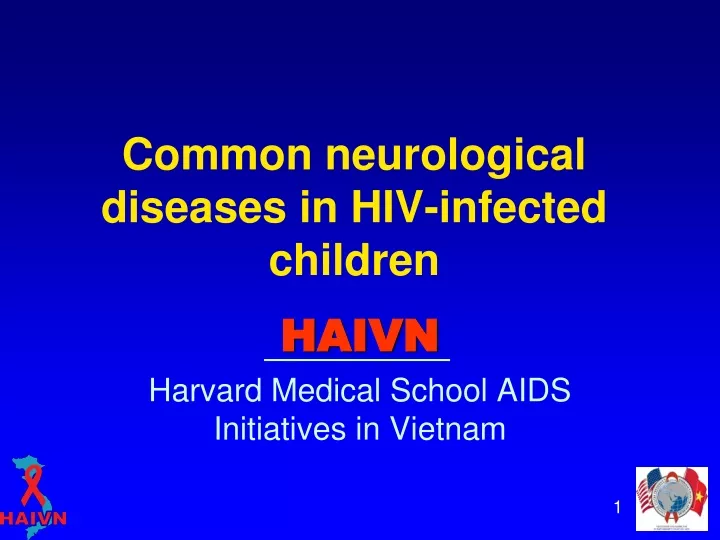 common neurological diseases in hiv infected children