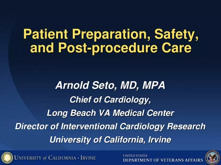 patient preparation safety and post procedure care