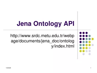 Jena  Ontology  API