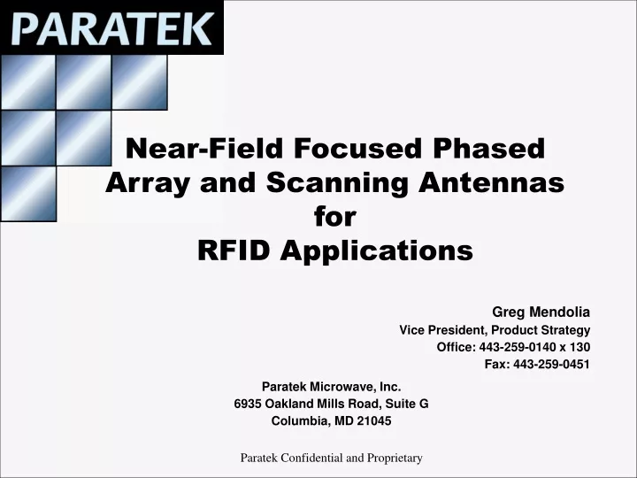 near field focused phased array and scanning antennas for rfid applications