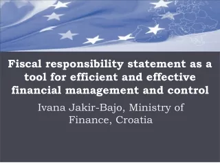 Ivana Jakir-Bajo, Ministry of Finance, Croatia