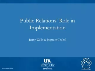 Public Relations’ Role in Implementation
