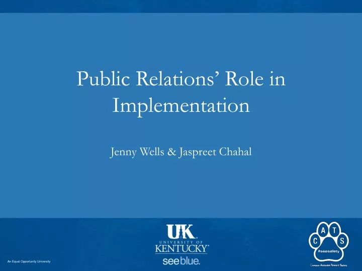 public relations role in implementation