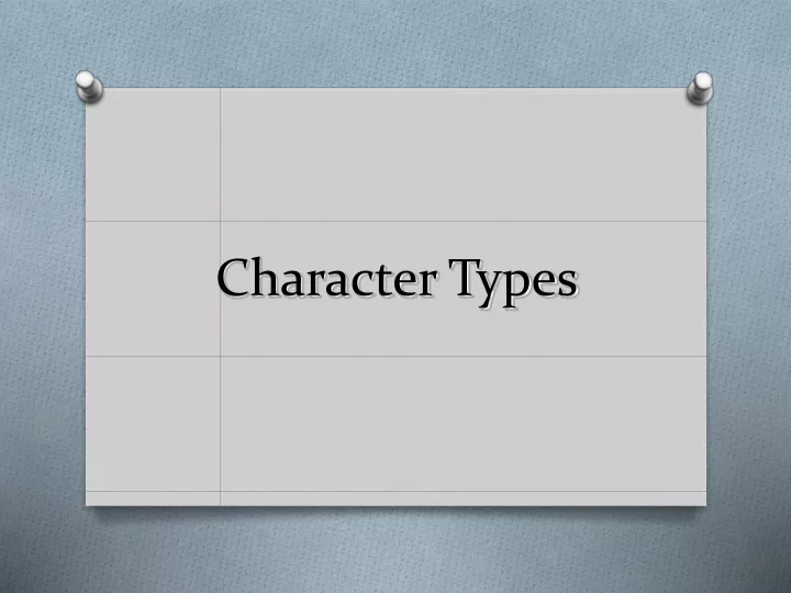 character types