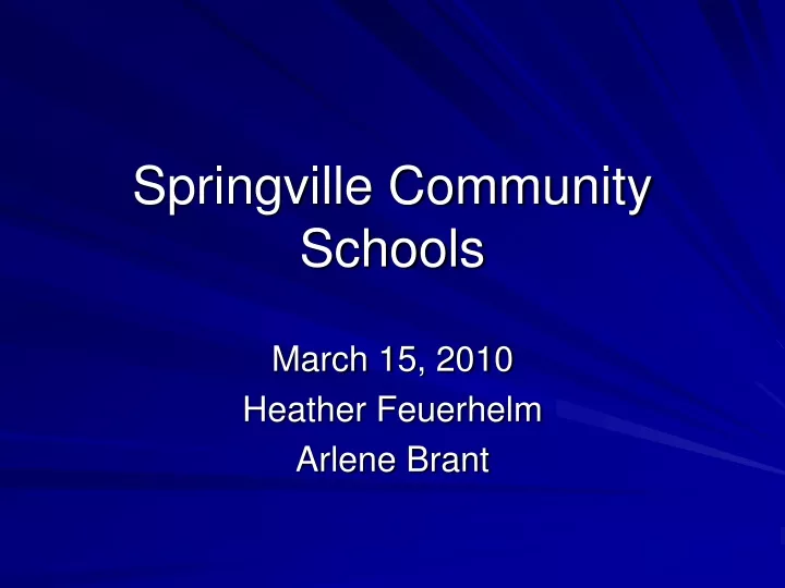 springville community schools