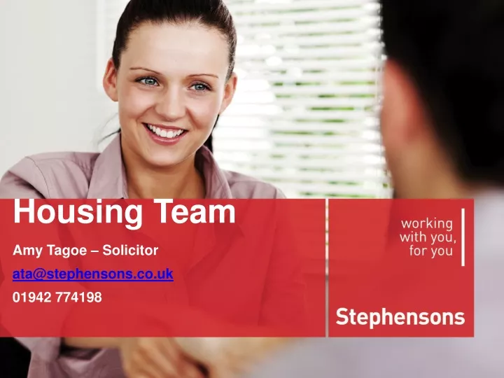 housing team amy tagoe solicitor ata@stephensons