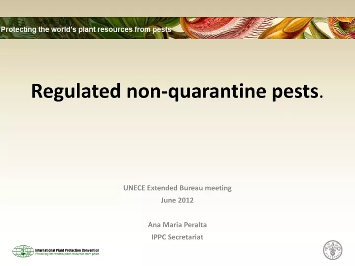 regulated non quarantine pests