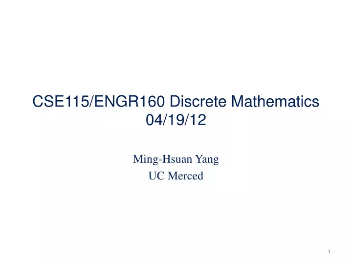 cse115 engr160 discrete mathematics 04 19 12
