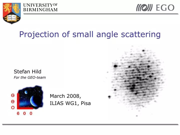 projection of small angle scattering