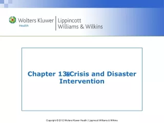 chapter 13 crisis and disaster intervention