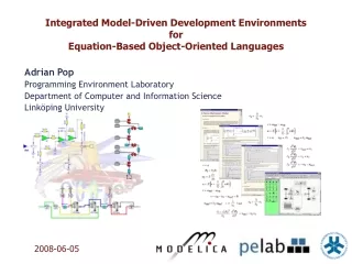 Integrated Model-Driven Development Environments  for  Equation-Based Object-Oriented Languages