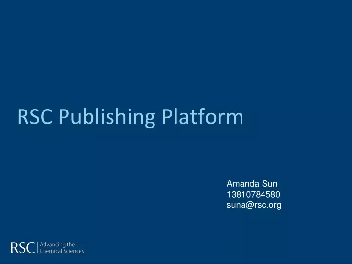 rsc publishing platform