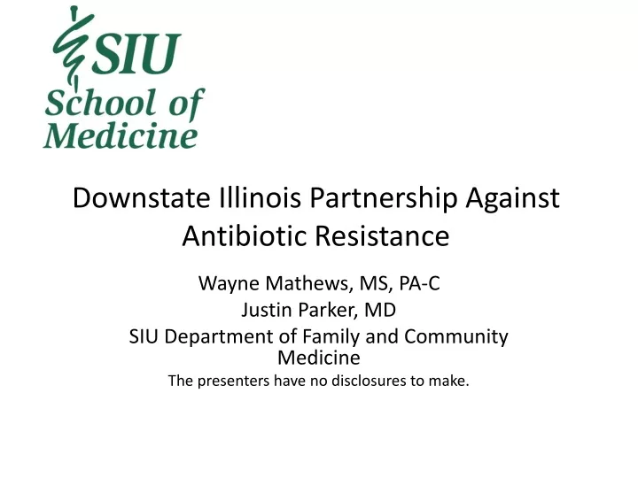 downstate illinois partnership against antibiotic resistance