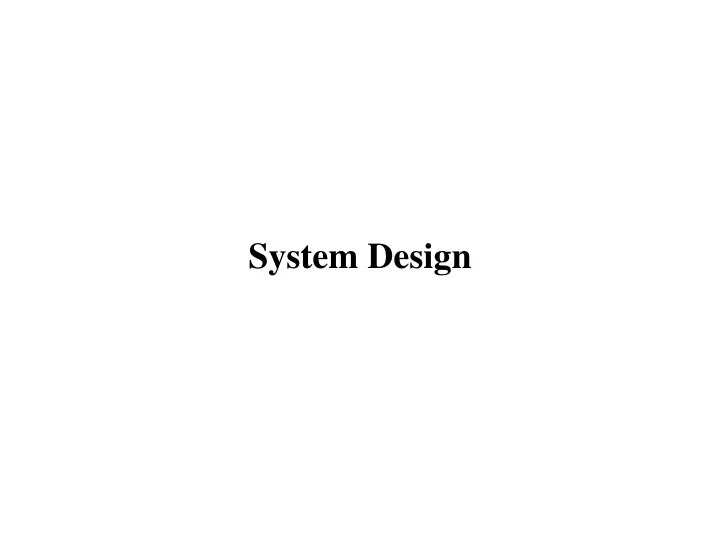 system design