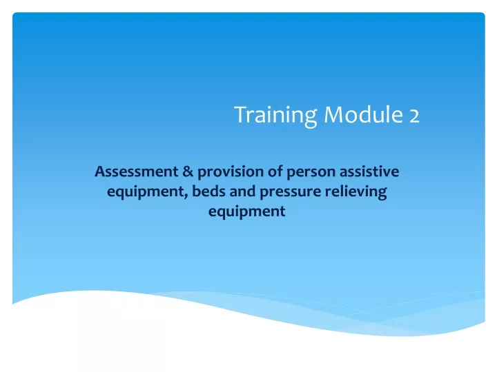 training module 2