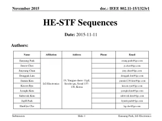 HE-STF Sequences