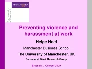 Helge Hoel Manchester Business School The University of Manchester, UK