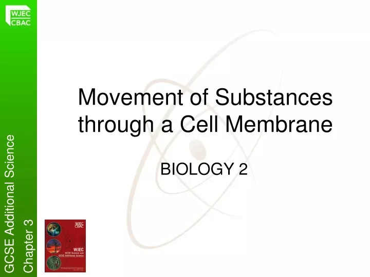 movement of substances through a cell membrane
